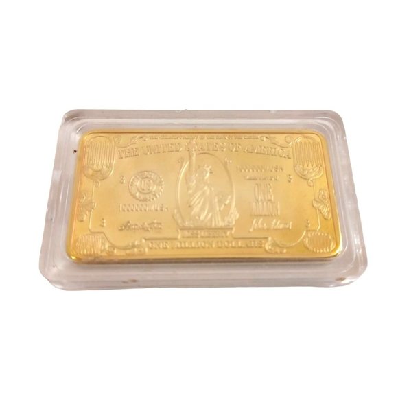 American Art Classics Gold Million Dollar Bill Commem Liberty Protective Case - Picture 1 of 5